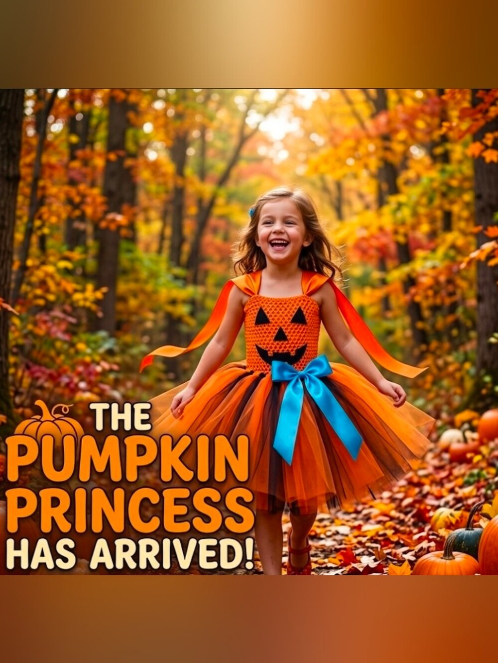 New Girls Halloween Dresses Sleeveless Cute Pumpkin Layered Tulle Tutu Dress 5/6